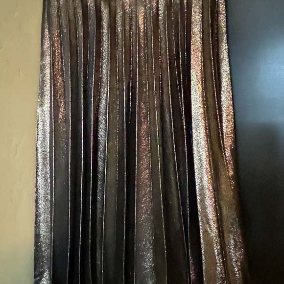 Kate Spade New York Sonny Metallic Gold Pleated Skirt, New With Tags, Size 12 - Picture 4 of 12